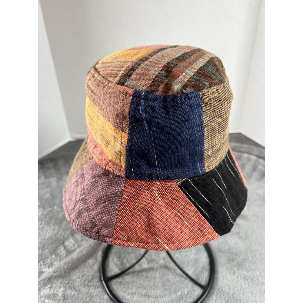 Vintage Patchwork Bucket Hat Retro Boho Cotton Festival Hippie Thailand - Picture 4 of 8